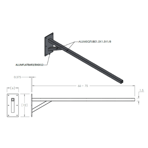 Conduit Light Arms and Support Brackets